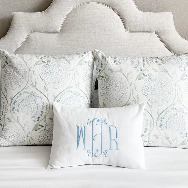 Vienna font Monogrammed Pillow Cover